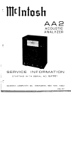 McIntosh AA2 - Service manual